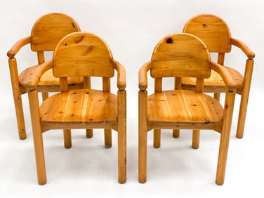 ATTR. RAINER DAUMILLER PINE DINING CHAIRS C. 1970S
