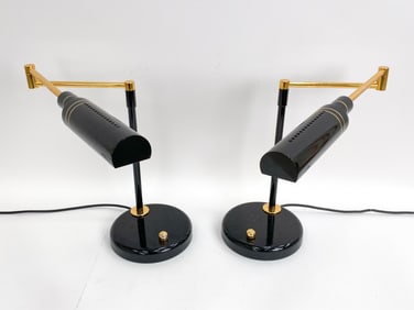 ITALIAN FRATELLI MARTINI BRASS DESK LAMPS 80'S