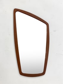 ATTR. AARHUS DANISH TEAK ORGANIC MIRROR C.1960'S