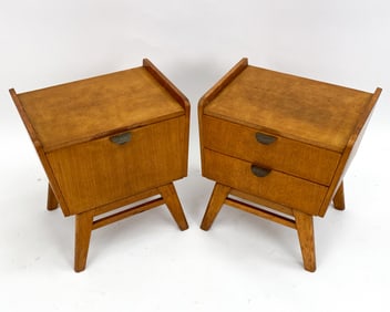 (2) DUTCH OAK NIGHTSTANDS, CIRCA 1950'S
