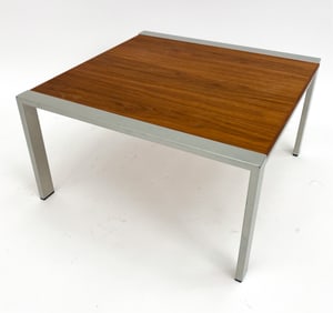 DUTCH TEAK & METAL LOW SIDE OR COFFEE TABLE