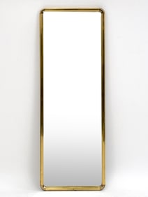 DUTCH ATOMIC BRASS FRAME WALL MIRROR C. 1960'S
