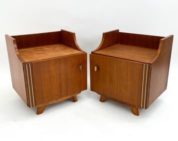PAIR LOUIS VAN TEEFFELEN STYLE DUTCH NIGHTSTANDS