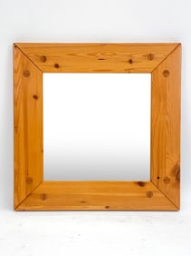 UNO & OSTEN SWEDISH PINE WALL MIRROR C.1960'S