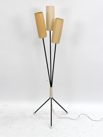 MID-CENTURY SWEDISH IRON COCOON FLOOR LAMP C.1950S