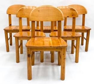 (6) RAINER DAUMILLER STYLE DINING CHAIRS C. 1970S