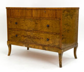 SWEDISH ART DECO WALNUT CHEST OF DRAWERS