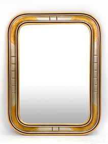 DUTCH SILVER & GOLD GILT WALL MIRROR C.1970'S