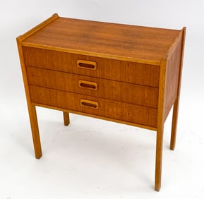 SWEDISH TEAK & OAK CHEST OF DRAWERS C.1960'S