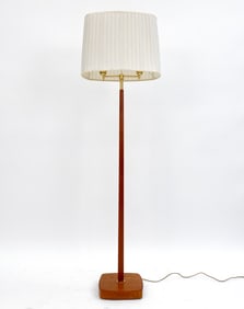 SWEDISH TEAK & BRASS FLOOR LAMP C.1960'S