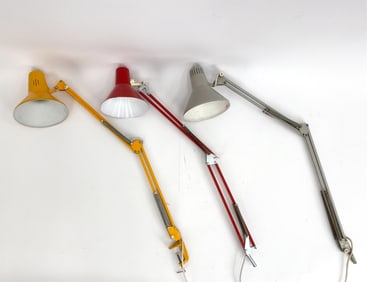 (3) ARTICULATING ARM DRAFTING LIGHTS C.1960'S