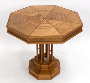 DUTCH ART DECO STYLE WALNUT SIDE TABLE C.1960'S