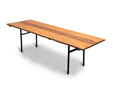 LARGE ROSEWOOD LIVE EDGE SLAB DINING TABLE
