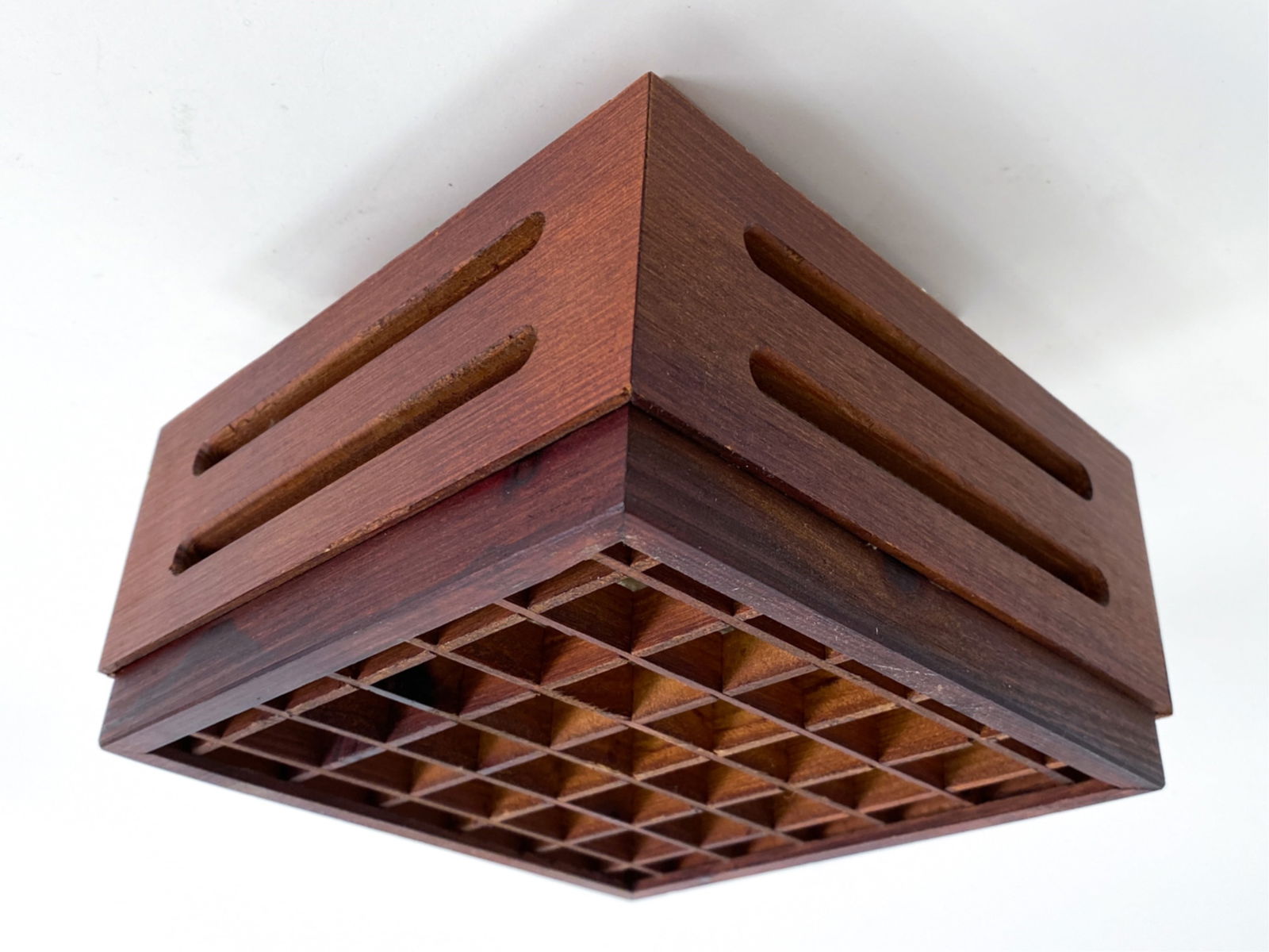 SWEDISH TEAK CEILING LAMP C.1960'S (1 of 10)
