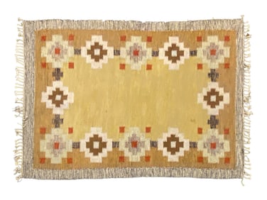 SWEDISH TRASMATTAS AREA RUG C.1960'S