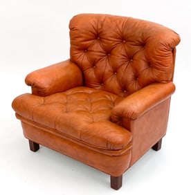 ARNE NORELL "MEXICO" LEATHER LOUNGE CHAIR