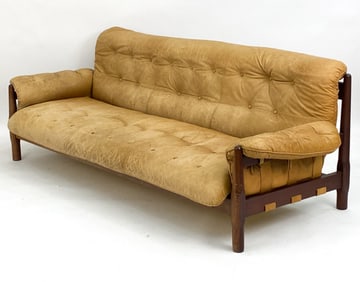LAFER STYLE BRAZILIAN BRUTALIST LEATHER SOFA