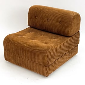 SPACE AGE STYLE DUTCH WOOL LOUNGE CHAIR DAY BED