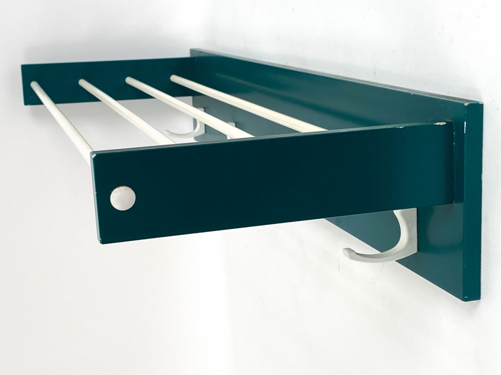 DUTCH PAINTED WOODEN COAT RACK C.1950'S (1 of 9)