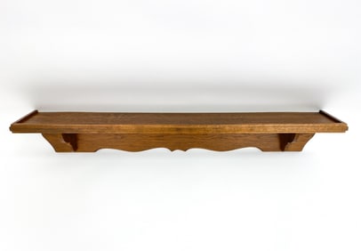 DUTCH RUSTIC OAK WALL SHELF C.1970'S