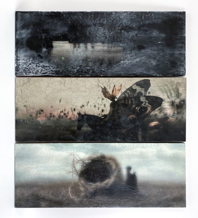 (3) RIEKO FUJINAMI (JAPANESE) MIXED MEDIA ON BOARD (1 of 10)