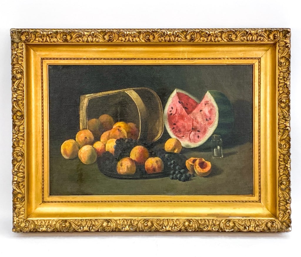 19TH C. O/C STILL LIFE OF FRUIT (1 of 9)
