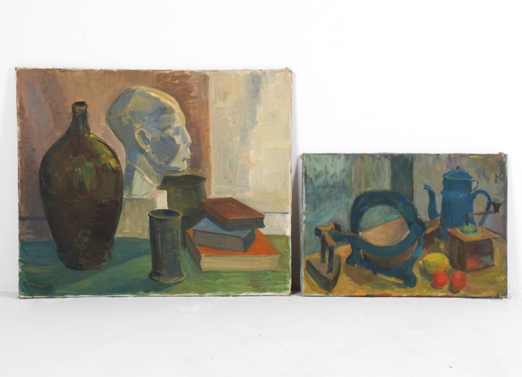 (2) DANISH MID-CENTURY O/C PAINTINGS (1 of 12)