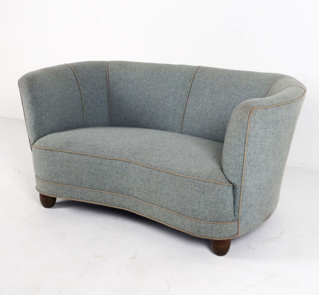 DANISH MID-CENTURY BANANA SOFA C.1940'S (1 of 16)