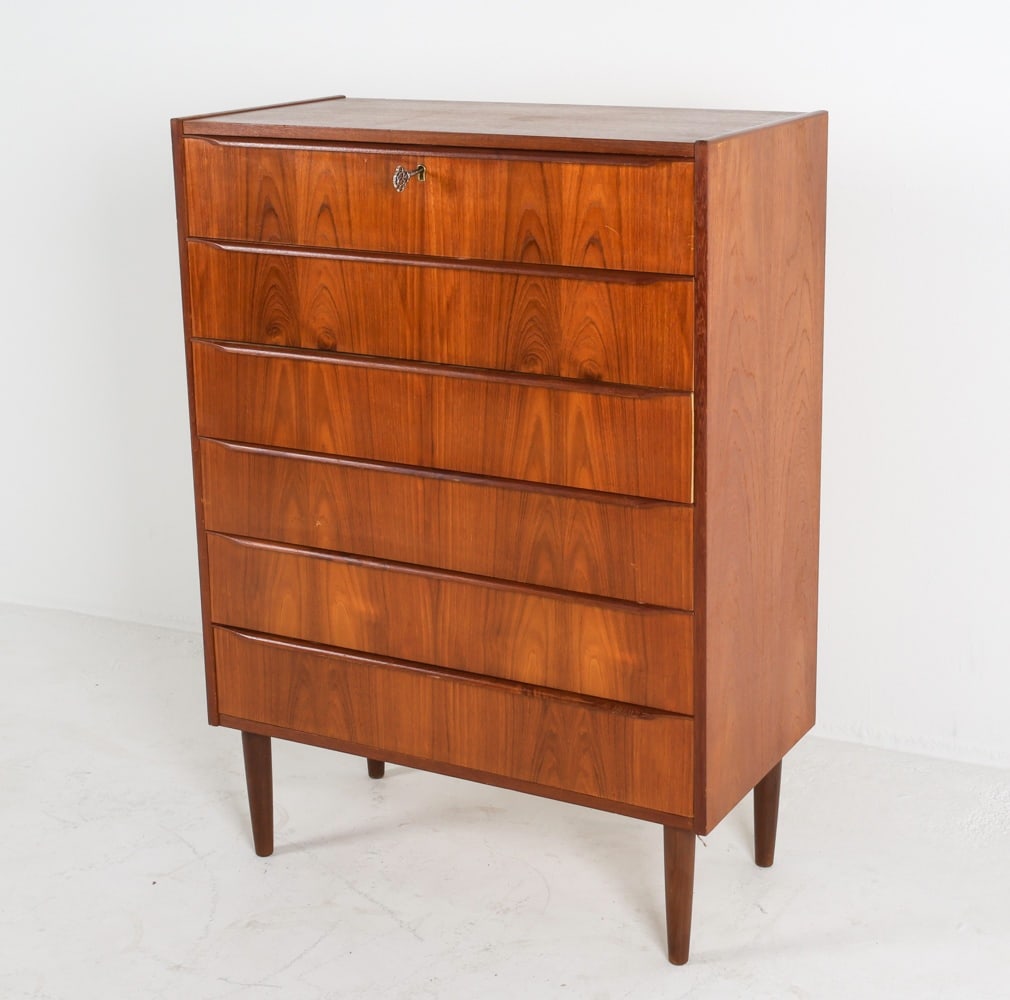 DANISH TEAK CHEST OF DRAWERS C.1970'S (1 of 15)