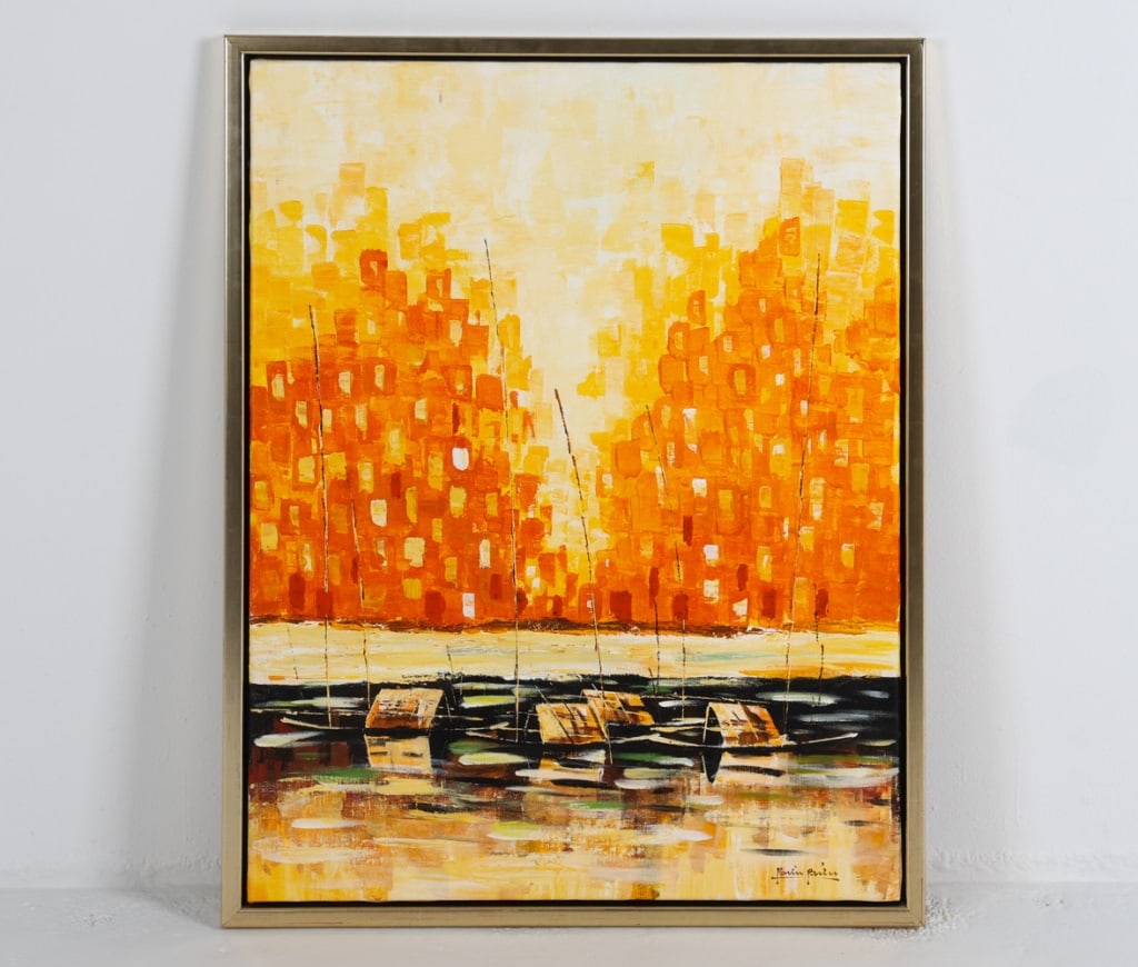 20TH C. DANISH ABSTRACT O/C PAINTING (1 of 10)