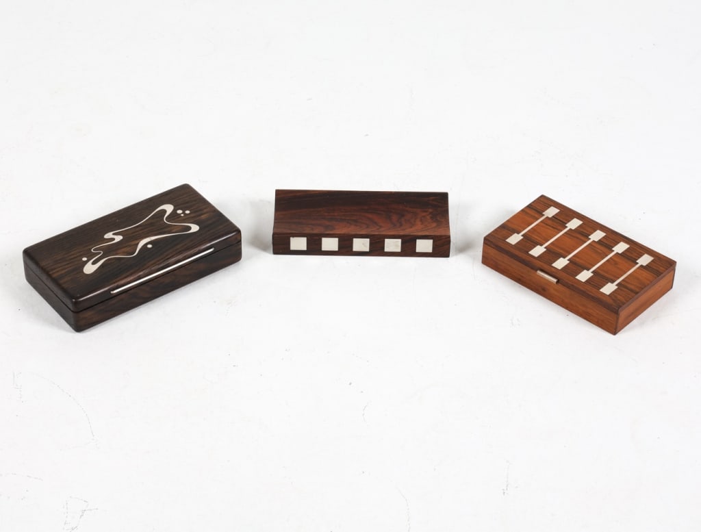 HANS HANSEN STERLING SILVER & ROSEWOOD BOXES (1 of 11)