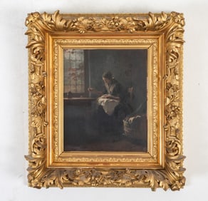 ANTIQUE 19TH C. DUTCH O/B PAINTING