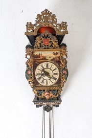 ANTIQUE DUTCH FRISIAN CHAIR CLOCK, EARLY 19TH C.