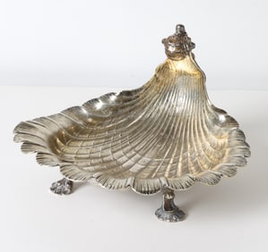 ANTIQUE GERMAN .800 SILVER SHELL BOWL