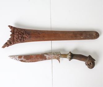 BALINESE CEREMONIAL "TIUK PANGENTAS" DAGGER