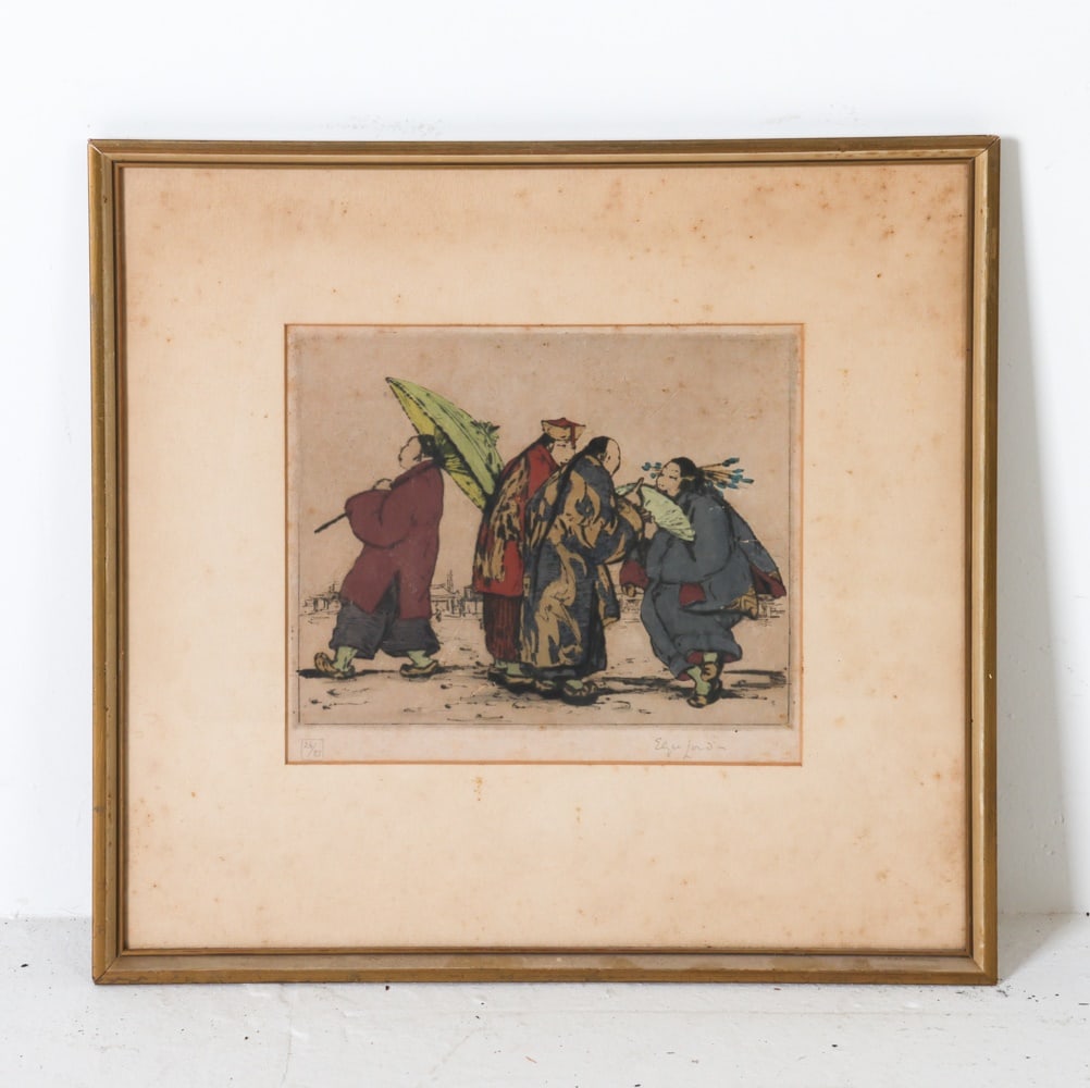 ELYSE ASHE LORD (1900-1971) THE MEETING' ETCHING (1 of 9)