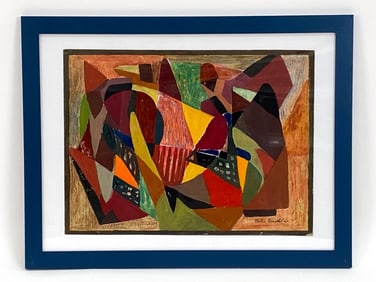 MARTIN ROSENTHAL (1899-1974) OIL & GOUCHE ON BOARD