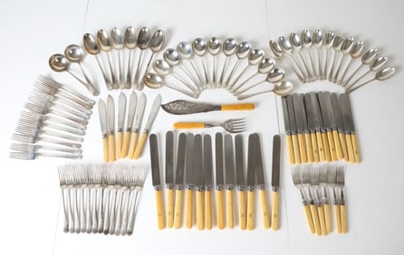 ELKINGTON & CO. SILVER FLATWARE GROUPING