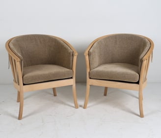 PAIR OF HURUP 'MADISSON' BEECH LOUNGE CHAIRS