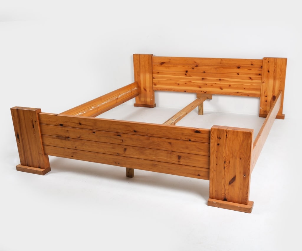 SWEDISH PINE IKEA BED FRAME C.1970'S (1 of 12)