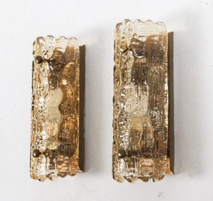 PAIR OF FAGERLUND ORREFORS GLASS SCONCES C.1960'S