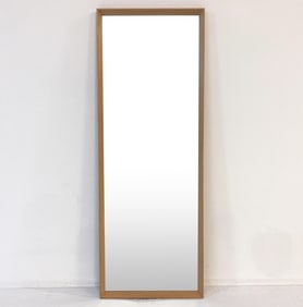 MID-CENTURY DANISH OAK WALL MIRROR C.1960'S