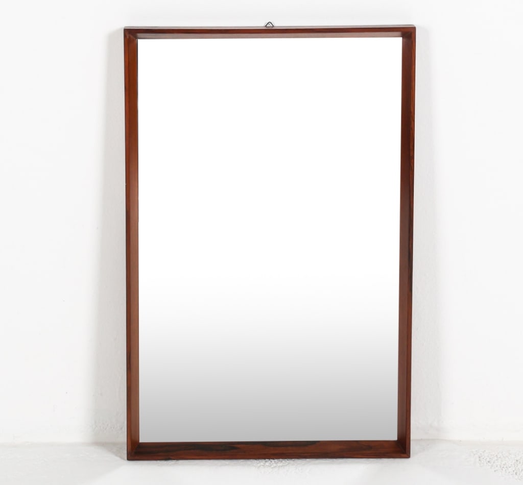 MID-CENTURY DANISH ROSEWOOD WALL MIRROR C.1960'S (1 of 6)