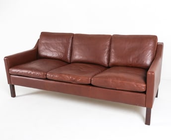 MOGENSEN STYLE DANISH LEATHER SOFA C.1970'S