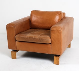 DE SEDE STYLE PATCHWORK LEATHER LOUNGE CHAIR