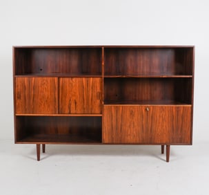 DANISH ROSEWOOD BOOKCASE W/ DRY BAR C.1970'S