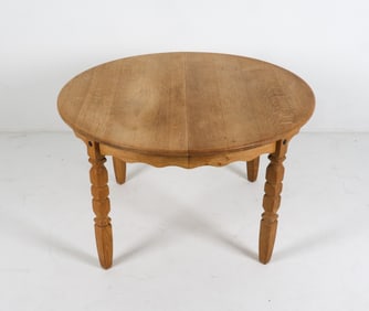 DANISH OAK EXTENDING DINING TABLE C.1970'S