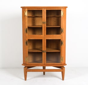 HENRY KJAERNULF DANISH OAK CORNER CABINET