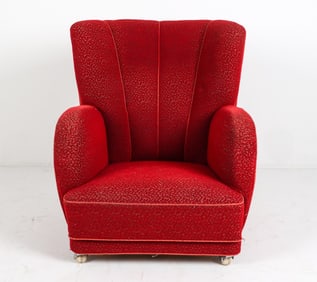 NIELS EILERSEN CHANNEL BACK CHAIR C.1940'S
