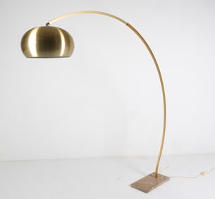 SWEDISH MARBLE ARC FLOOR LAMP C.1970'S